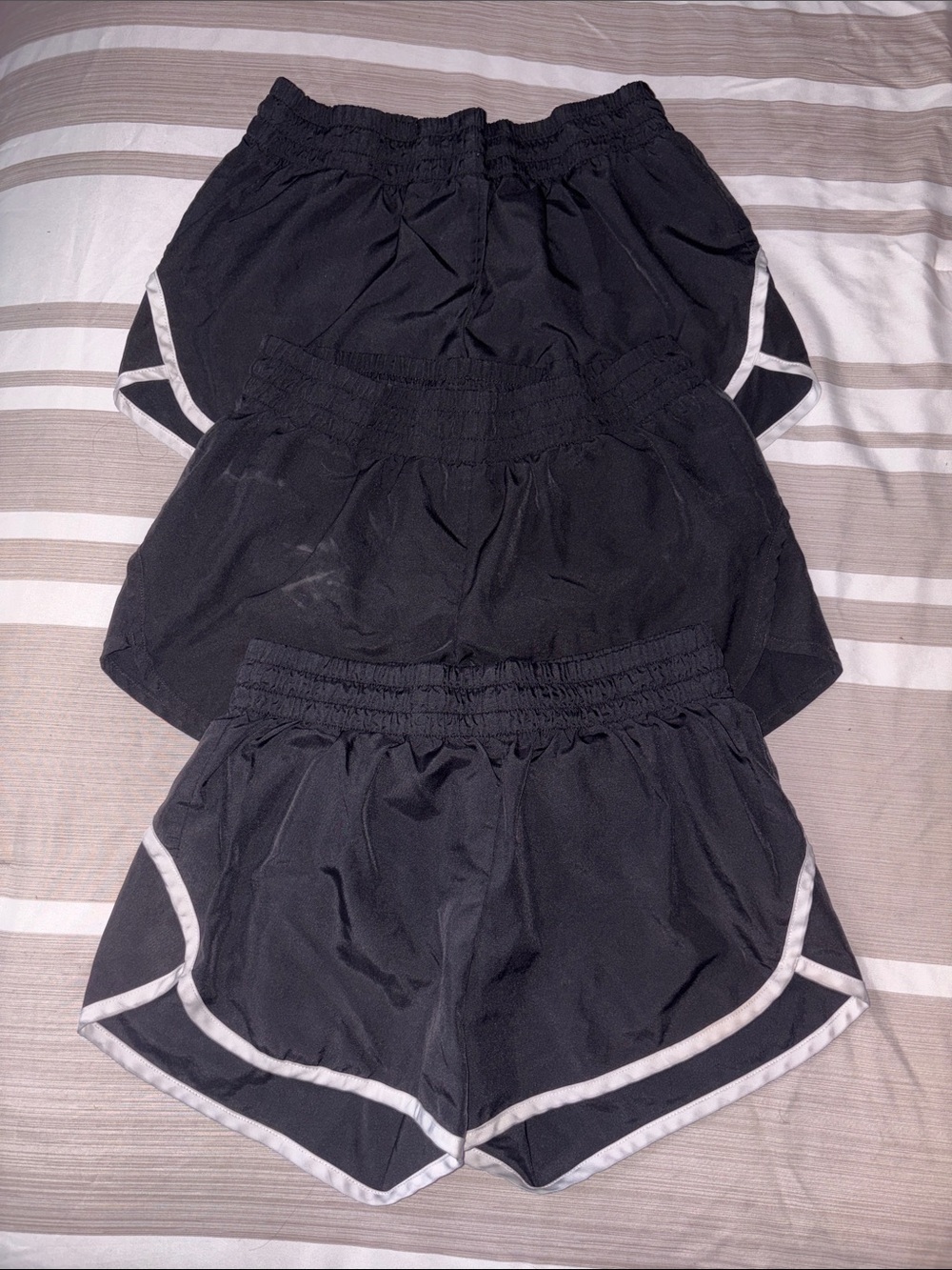 Black Athletic Dolphin Shorts - Set of 3